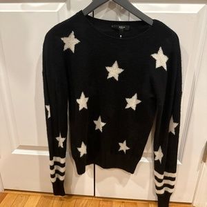 Black and white star cashmere sweater